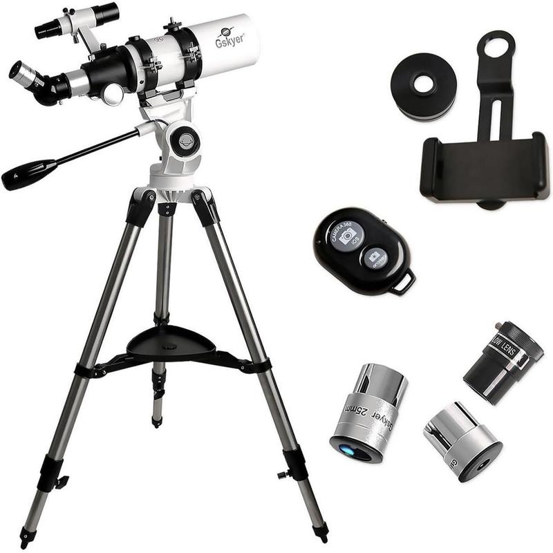 Gskyer Telescope, Telescopes for Adults, 80mm AZ Space Astronomical Refractor Telescope Kids, Adults Astronomy, German Technology Scope