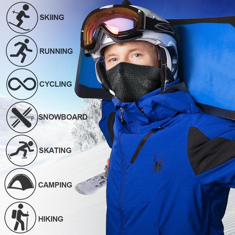 Winter Outdoor Cycling Face Mask, Windproof Warm Neck Gaiter, Sports Face Cover for Men & Women, Outdoor Sports Accessories, Christmas, Christmas Gift