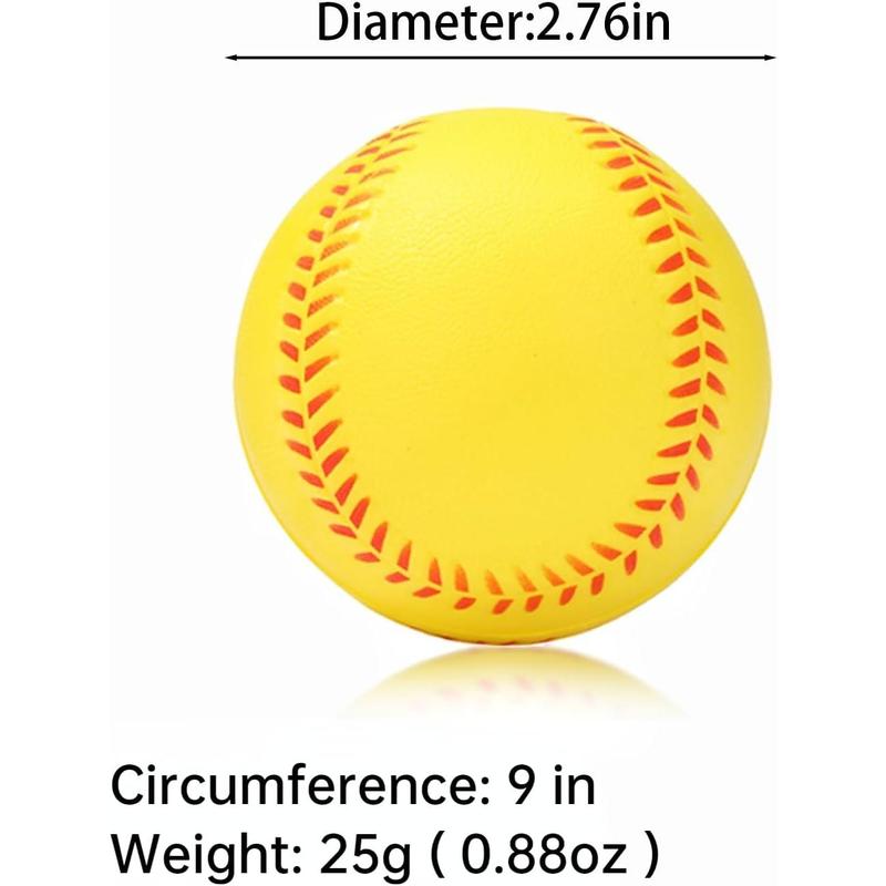 12 Pack Foam Baseballs Softballs Foam Training Ball for Beginners, 9 inch Practice Baseballs Tballs, Safe Throwing, Catching and Batting Practice