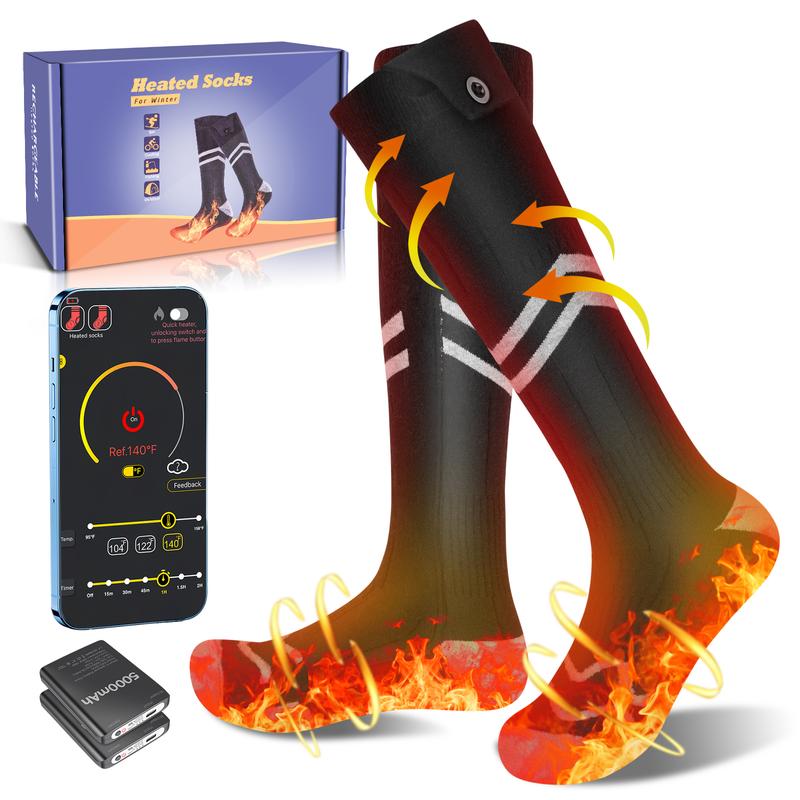 Black Friday Rechargeable Heated Socks with APP Control | Winter Warmth for Men & Women | Perfect for Hunting, Fishing, Skiing, and Outdoor Adventures, Battery Included Black Friday