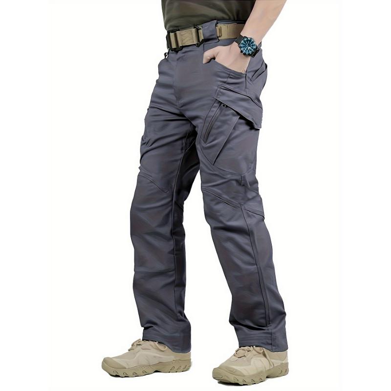 Men's Durable Cargo Pants, Men's Tactical Pants With Multi Pockets For Outdoor Hiking Camping, Spring Fall