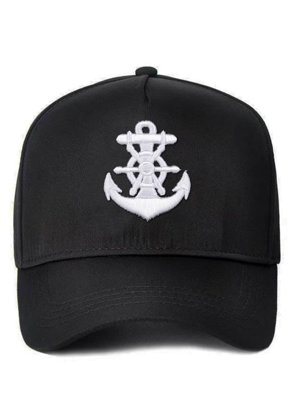 Fashion Three-dimensional Anchor Embroidered Baseball Cap, Outdoor Adjustable Sports Sunscreen Casual Cap for Shopping, Travel, Seaside Party, Unisex