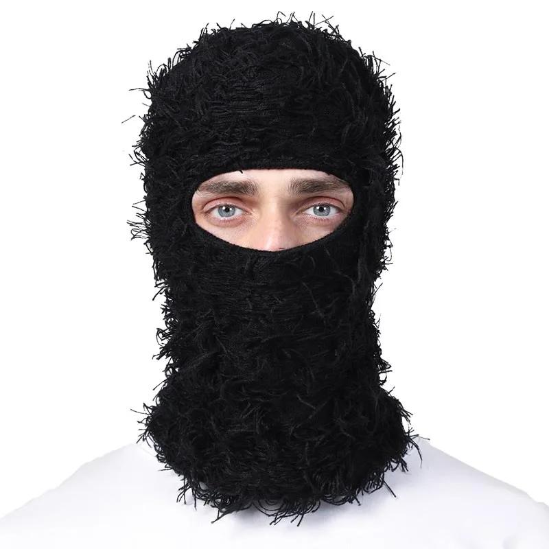 Ski Mask Balaclava Face Mask Shiesty Mask Distressed Balaclava Beanie Ski Mask for Men Women Unisex Face Covering Masks