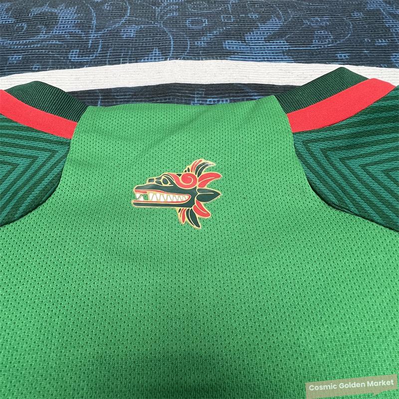 22 Mexico Home Short Sleeve Green Soccer Jerseys