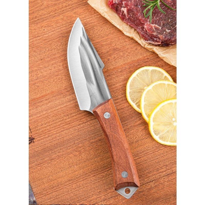 Stainless Steel Knife, 1 Count Portable Fruit Knife with Sheath, Multifunctional Knife for Home Kitchen Outdoor Camping