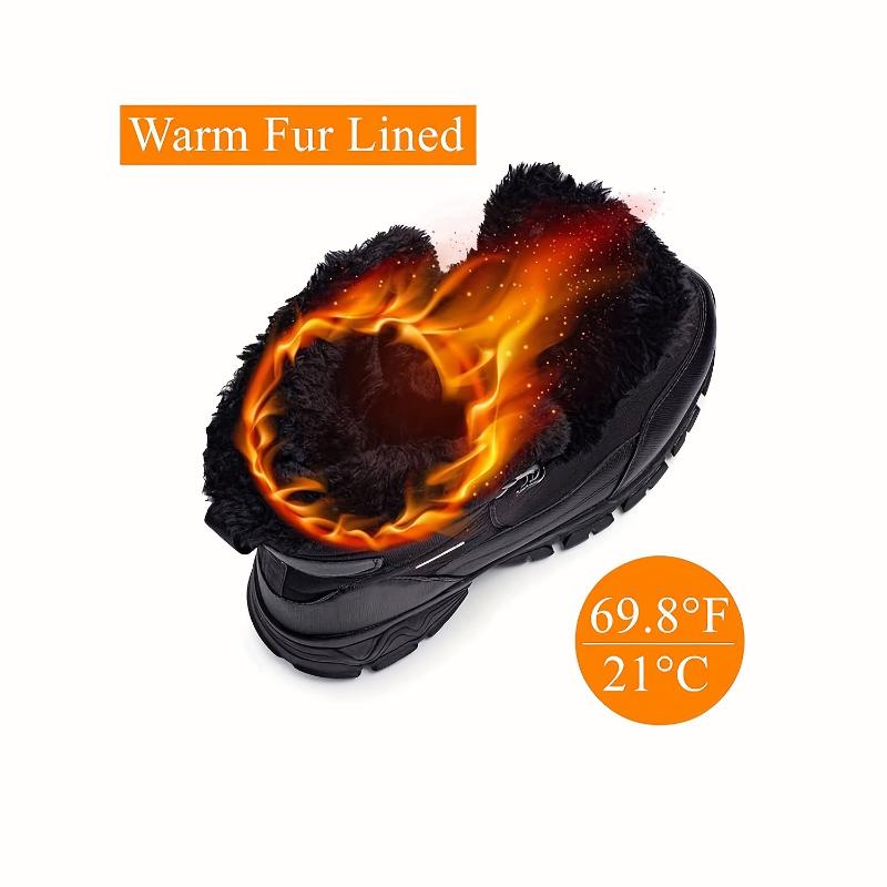 Zhanghh886 Men's Snow Boots Waterproof Warm Fur Lined Winter Hiking Boots Anti-Slip Outdoor Ankle Highs Work Hiking Hiking Trails