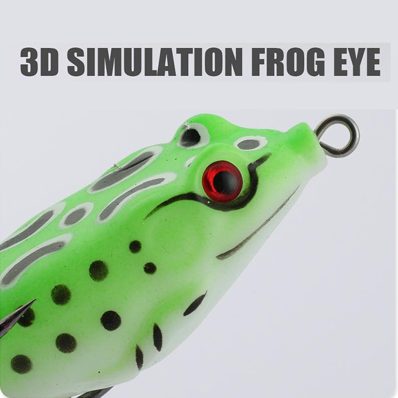 Bionic Frog Shaped Fishing Lure Kit, Realistic Frog Lures with Weedless Hooks, Fishing Accessories for Outdoor Fishing