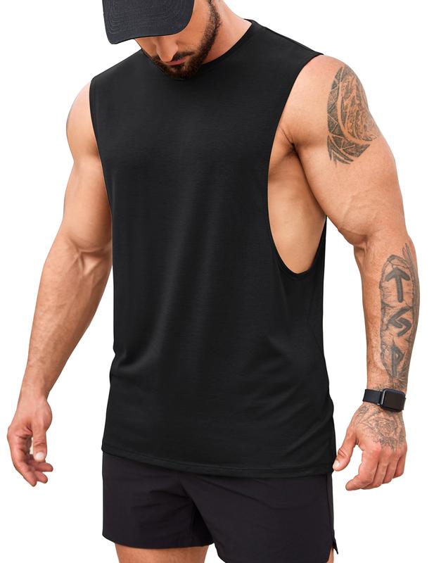 COOFANDY Men Workout Tank Top 1 Pack Gym Bodybuilding Sleeveless Muscle T Shirts