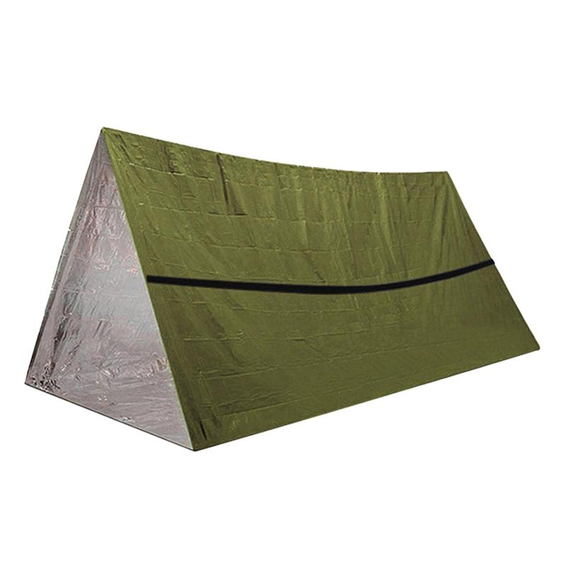 Waterproof Windproof Foldable Thermal Tent, Triangular Design Emergency Warm Tent, Lightweight Film Living Tent for Outdoor Hiking, Camping Accessories, Camping & Hiking Equipment, Music Festival Accessories, Christmas Gift