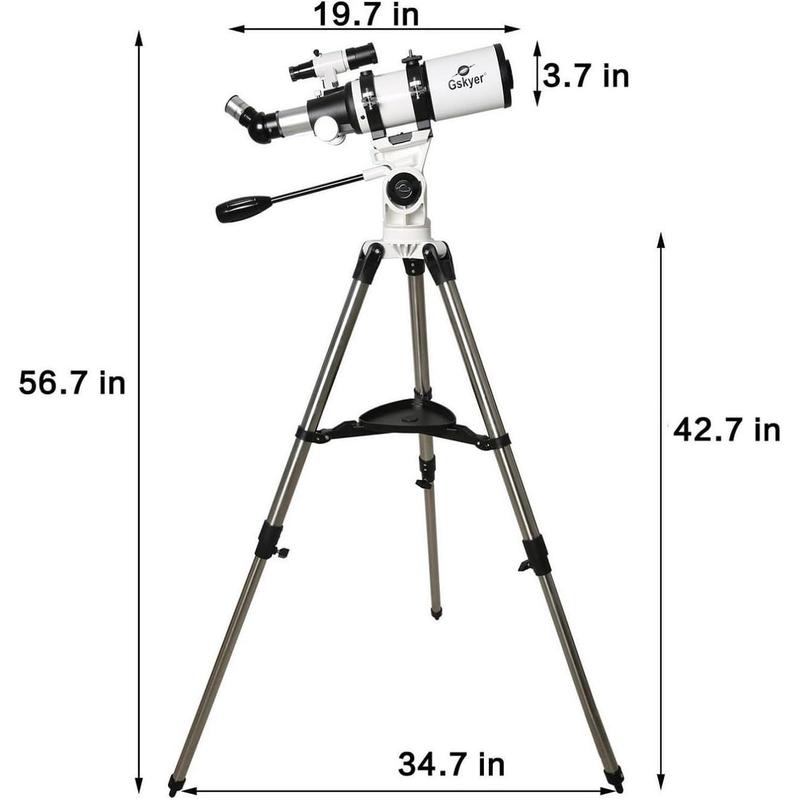 Gskyer Telescope, Telescopes for Adults, 80mm AZ Space Astronomical Refractor Telescope Kids, Adults Astronomy, German Technology Scope