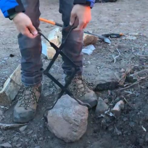 Grizzly Grabber Firewood Tongs: Easy Campfire Tending!