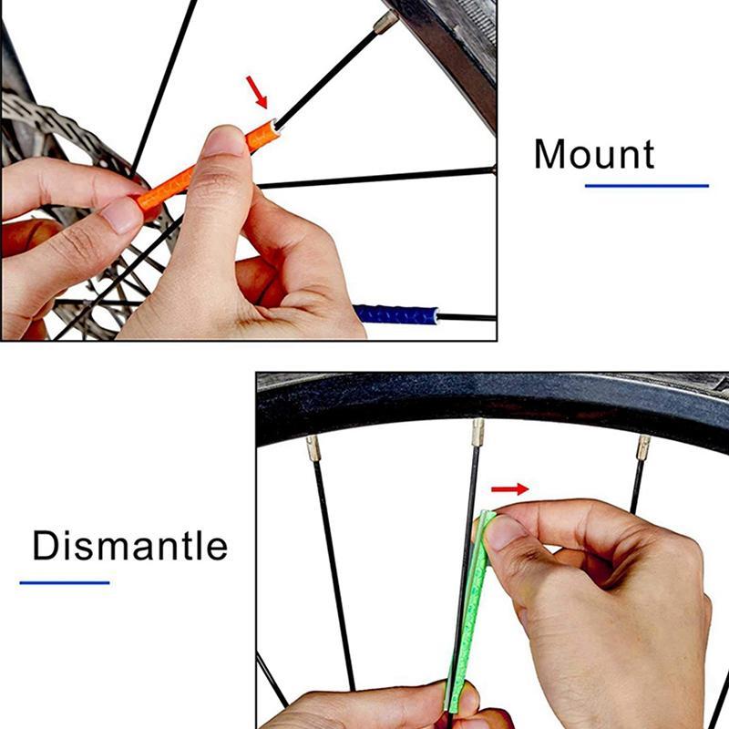 Bicycle Spoke Reflector, 12pcs set Colorful Bicycle Spoke Reflector, Night Riding Warning Strip, Cycling Accessories for Road Mountain Bike