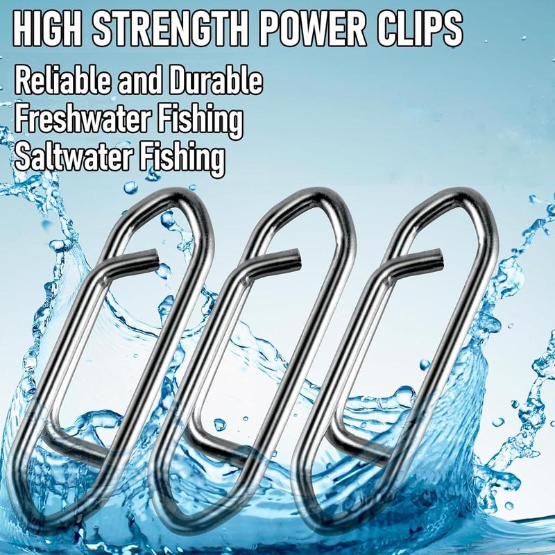 Stainless Steel Fishing Snap, 10pcs High Strength Fishing Snap, Saltwater Stainless Connector Snaps, Swivels Tackle, Power Fishing Clip, Fishing Stuff, Fishing Gear, Christmas, Christmas Gift