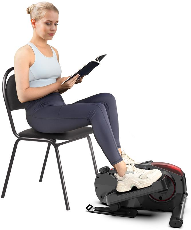 [Black Friday]Redliro Under Desk Elliptical Machine for Home and Office, 12 Adjustable Speeds Quiet & Portable Seated Pedal Exerciser for Seniors With Non-Slip Pad