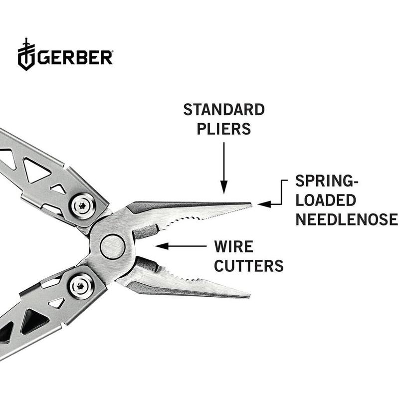 Gerber Gear Suspension-NXT 15-in-1 EDC Multi tool with Pocket Knife, Needle Nose Pliers and Wire Stripper Tools, Gifts for Men, Survival and Camping Gear, Stainless Steel