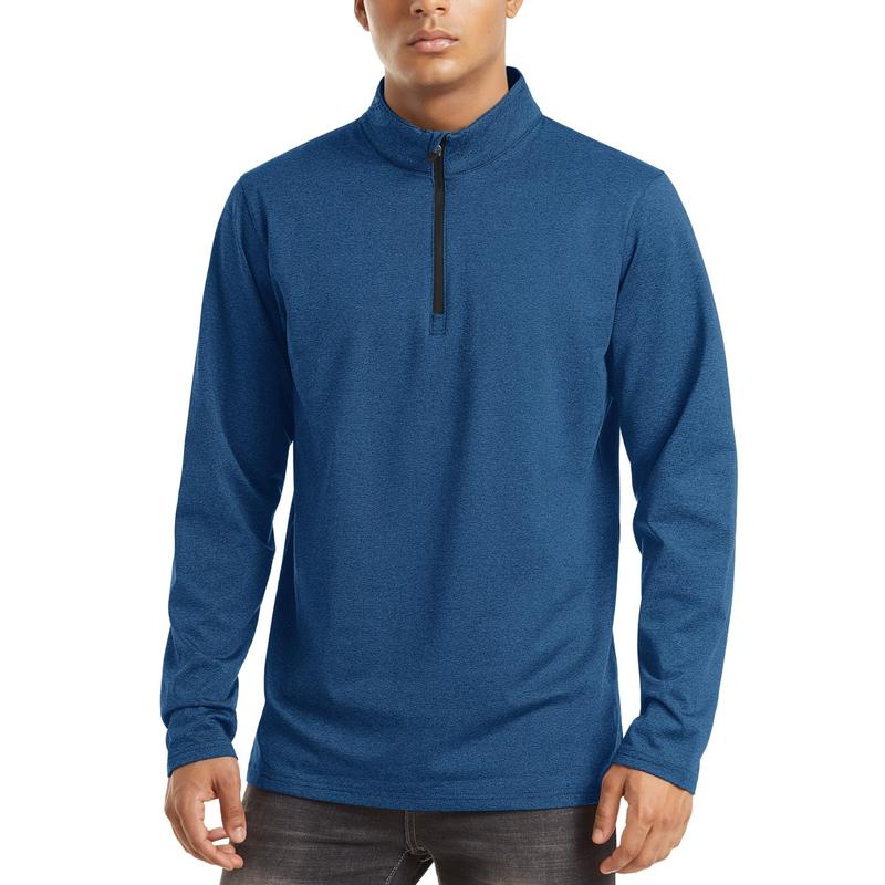 MAGCOMSEN Men's Running Athletic Shirts 1 4 Zip Fleece Pullover Long Sleeve Sweatshirts