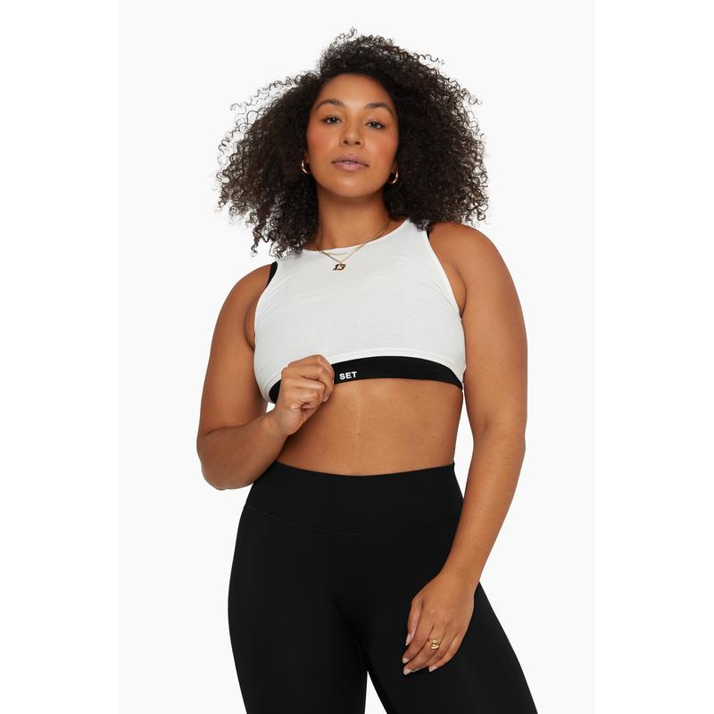 SPORTBODY® LAYERED TANK BRA - ONYX