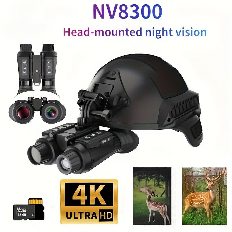 Night Vision Goggles - 4K Digital Infrared Binoculars for Helmet-Mounted Surveillance, Wildlife Observation, and Hunting, Featuring Military Tactical Design for Adults