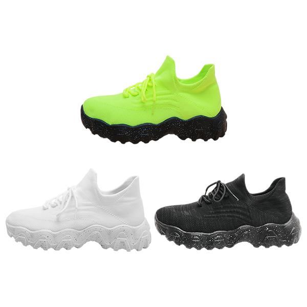 3 pairs Women's Low Top Lace-up Sneakers for Summer 2025, Ankle Socks and Knit Sports Running Shoes, Back To School Workout Sneakers for Fall Outfit