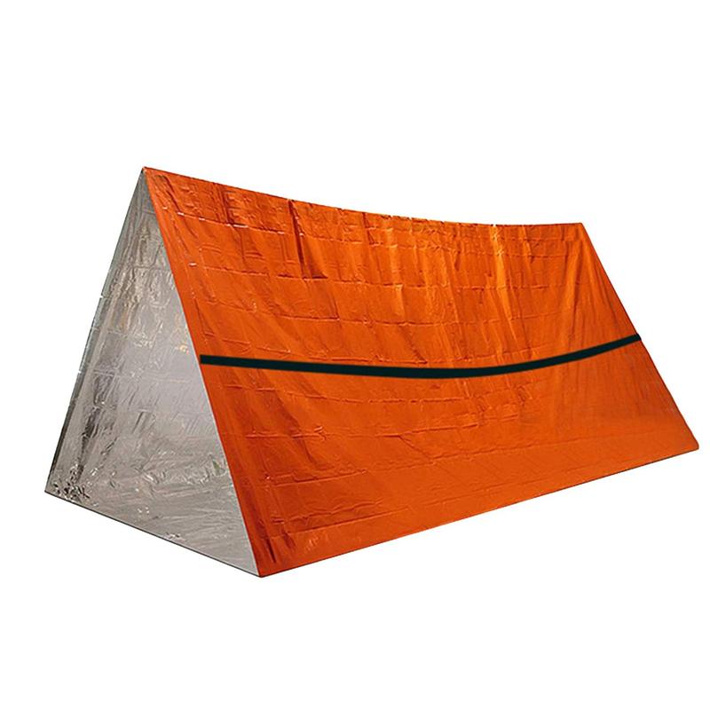 Waterproof Windproof Foldable Thermal Tent, Triangular Design Emergency Warm Tent, Lightweight Film Living Tent for Outdoor Hiking, Camping Accessories, Camping & Hiking Equipment, Music Festival Accessories, Christmas Gift