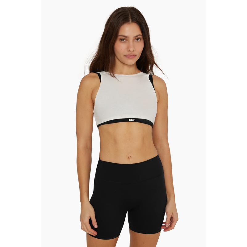 SPORTBODY® LAYERED TANK BRA - ONYX