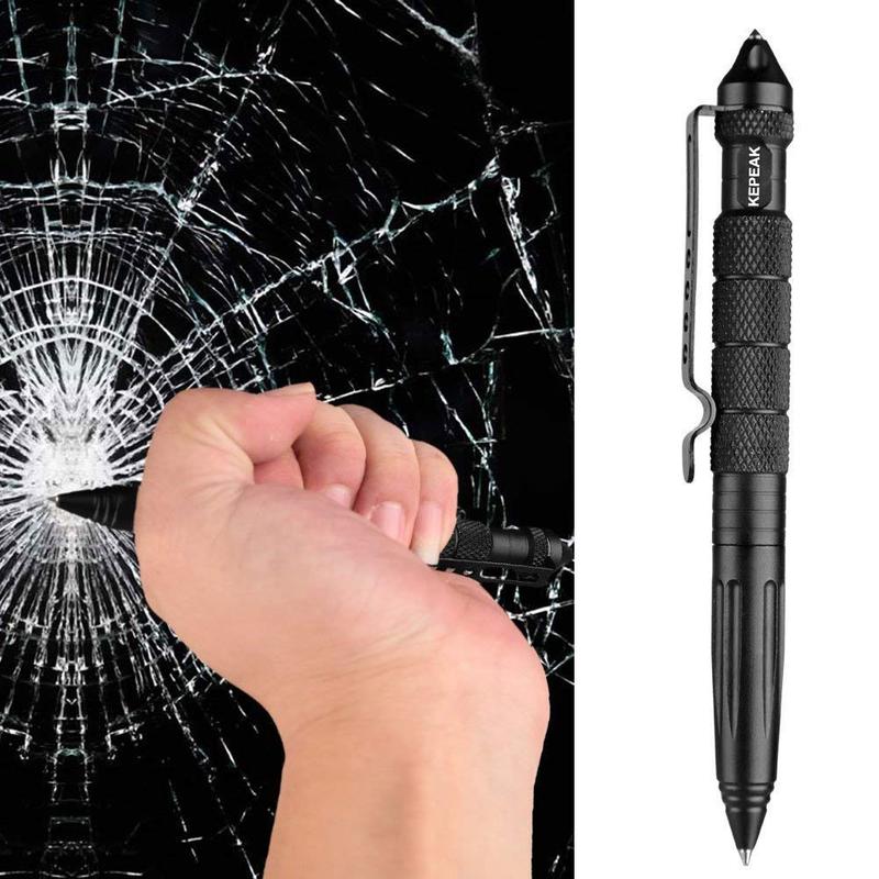 Military Tactical Pen, Professional Self Defense Pen, Emergency Glass Breaker Pen - Tungsten Steel, Writing Tool with 6 Refill tactical  defense