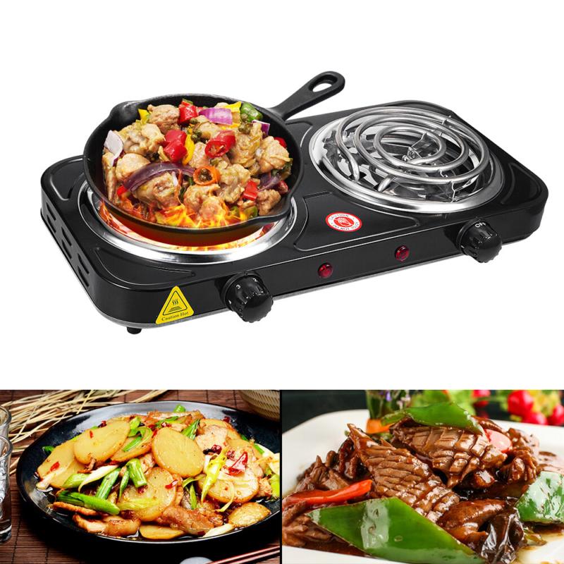 Portable Camping Cooking Stove Dorm Electric Double Burner Hot Plate Heating NEW