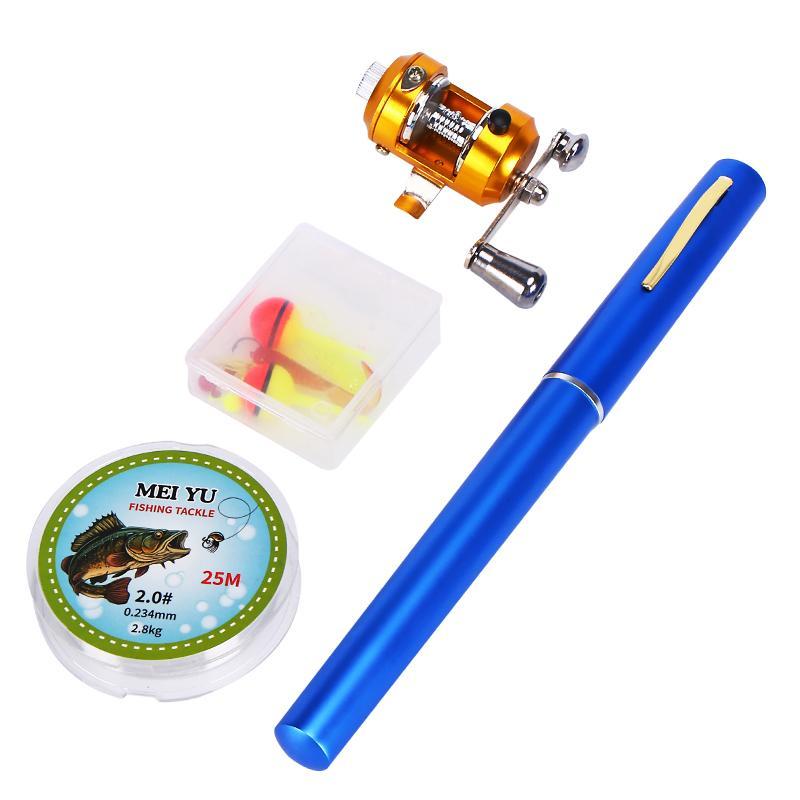 Portable Fishing Rod & Reel Set, 1 Set Mini Fishing Rod & Reel Set, Fishing Accessories for Outdoor Fishing, Fishing Supplies