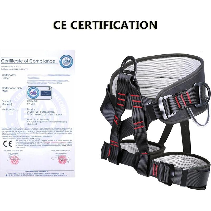 Adjustable Thickness Climbing Harness Half  Harnesses for Fire Rescuing Caving Rock Climbing Rappelling Tree Protect  Safety Belts