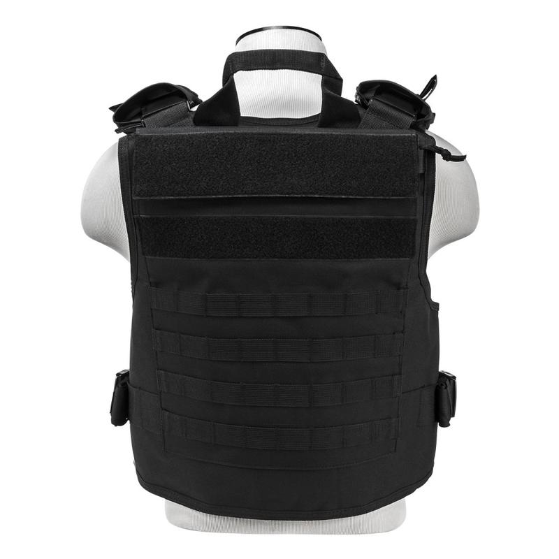 External Pockets Weight Vest For Training Carrier [M-2XL] Adjustable Black Water-Resistant Breathable Comfortable Unisex