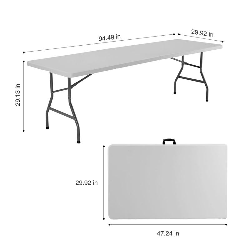 Sweet Furniture Folding Table Outdoor Indoor Heavy Duty Portable Table with Carrying Handle for Camping Picnic Party