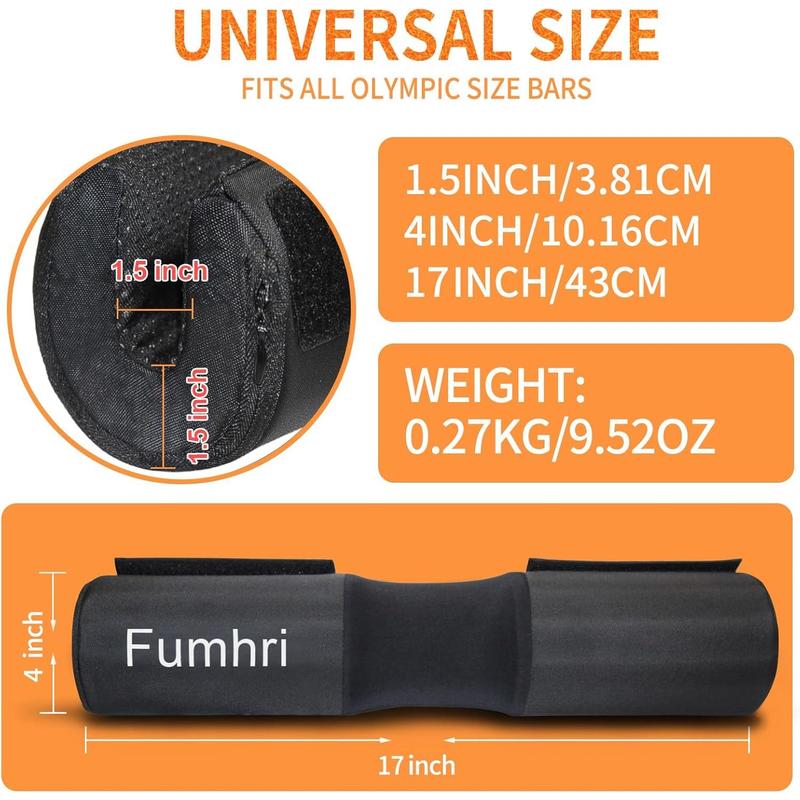 Barbell Pad for Squat, Hip Thrust - Perfect for Gym Workout Smith Machine Thruster Weightlifting - Relieves Neck and Shoulder Pain - Thick Foam Cushion