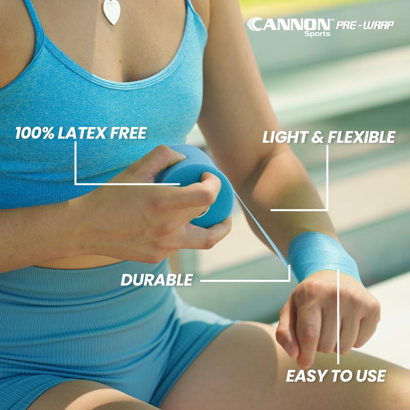 Cannon Sports Pre-Wrap Double Roll Breathable and Comfortable Foam Tape for Sports, Support, or Medical Use