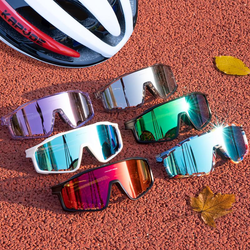 KAPVOE Polarized Cycling Glasses For Men Women Mountain Bike Glasses MTB Riding Glasses TR90 Sport Sunglasses Running Bicycle