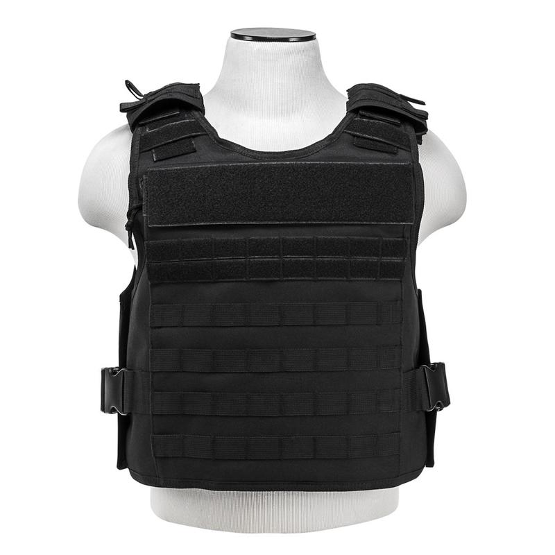 External Pockets Weight Vest For Training Carrier [M-2XL] Adjustable Black Water-Resistant Breathable Comfortable Unisex