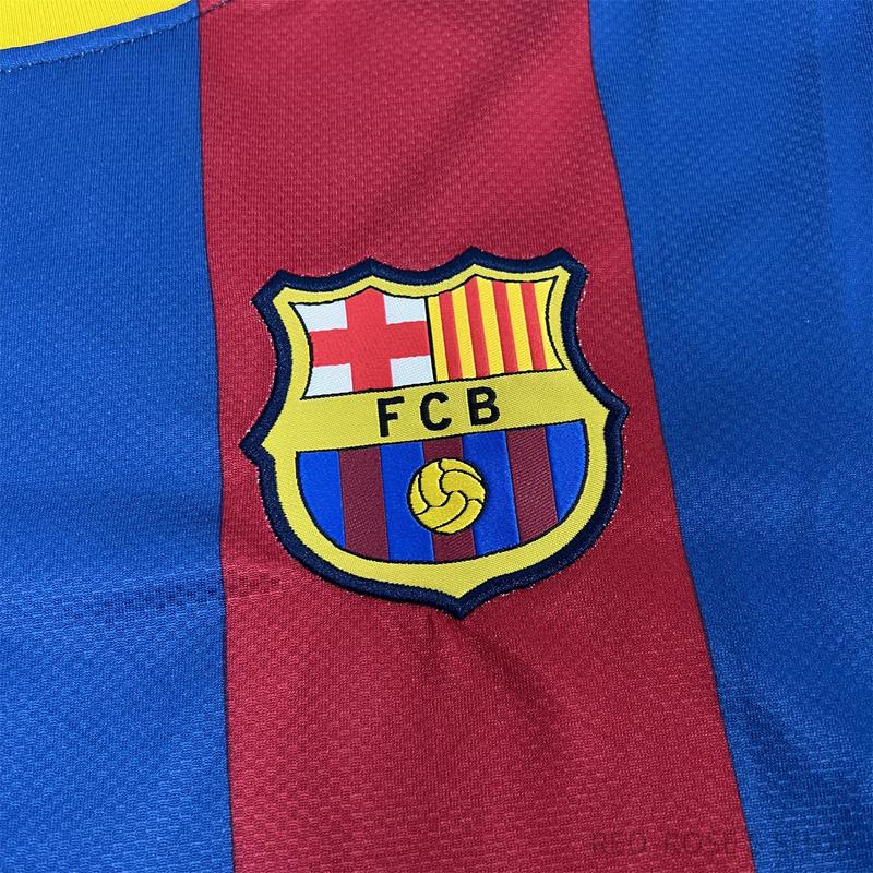 NIKE 10-11 Season Barcelona Home Short Sleeve Soccer Jersey Iniesta Messi Short Sleeve Vintage Barcelona Jersey