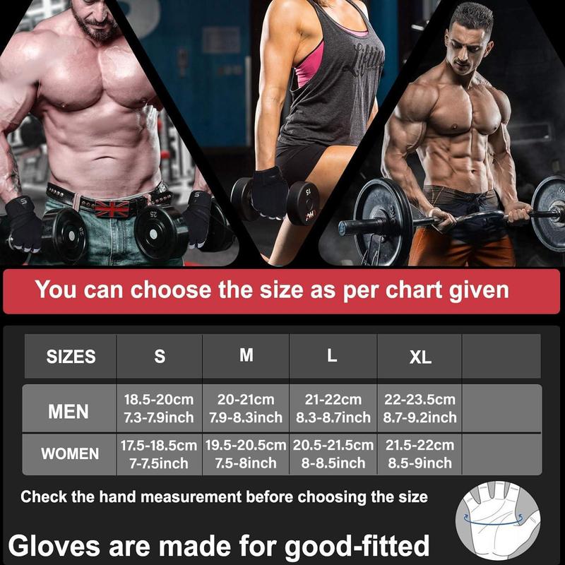 Fitness Workout Gloves Gym Weight lifting Gloves for Men Women Breathable Gymnasium Wrist Support Padded Deadlifts Exercise Training Pull Ups