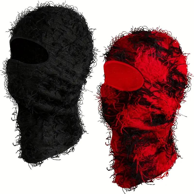 Vibrant Solid Color Fuzzy Balaclava Mask - All-Weather Face Shield with Premium Sun Protection - Ultra-Soft Knit Neck Warmer for Outdoor Cycling Adventures