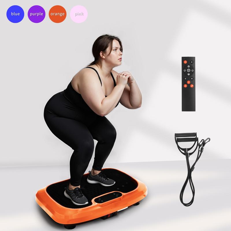 PHAGATT Vibration Plate Exercise Machine, 120 Level Vibration Adjustment, 2 Fitness Resistance Bands, Body Relaxation