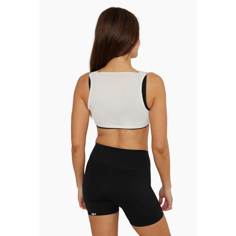 SPORTBODY® LAYERED TANK BRA - ONYX