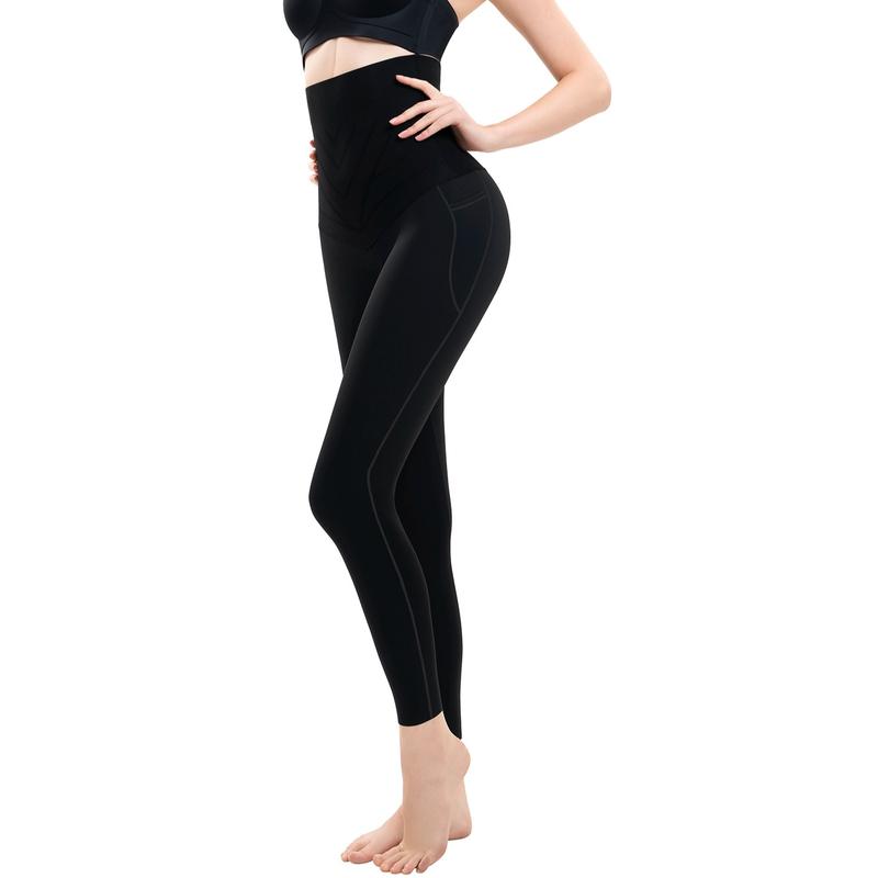 ATTLADY Extra High Waisted Tummy Control Shapewear Leggings for Women Firm Compression Yoga Leggings Body Shaper Tights Slim-fitting Low Waist ax-233 yoga legging