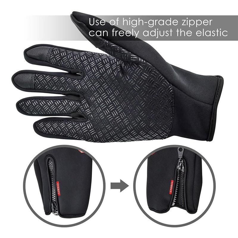 Winter Warm Gloves Touch Screen Ski Gloves Anti Slip Windproof Thermal Gloves for Men Women Running Hiking