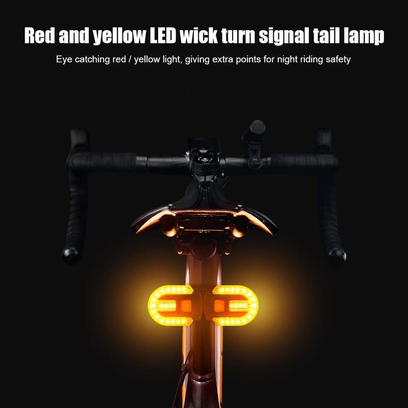 Bike Turn Signal Rear Light LED Bicycle Light USB Rechargeable Wireless Remote Control Bike Back MTB Tail Light Bike Accessories