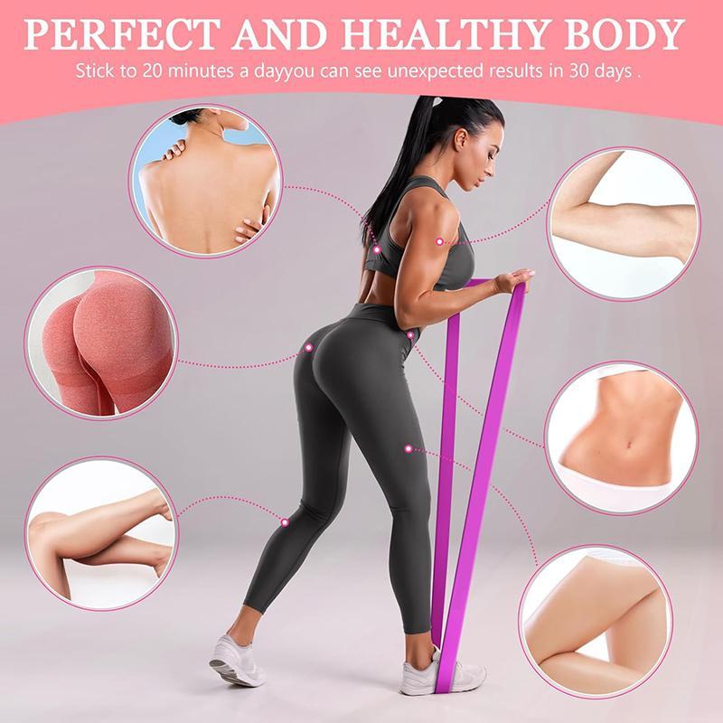 5-100 LBS Stretching Aid Resistance Band, 4 Counts set Portable Fitness Equipment, Muscle Training Equipment for Home Gym Workout, Gym Equipment