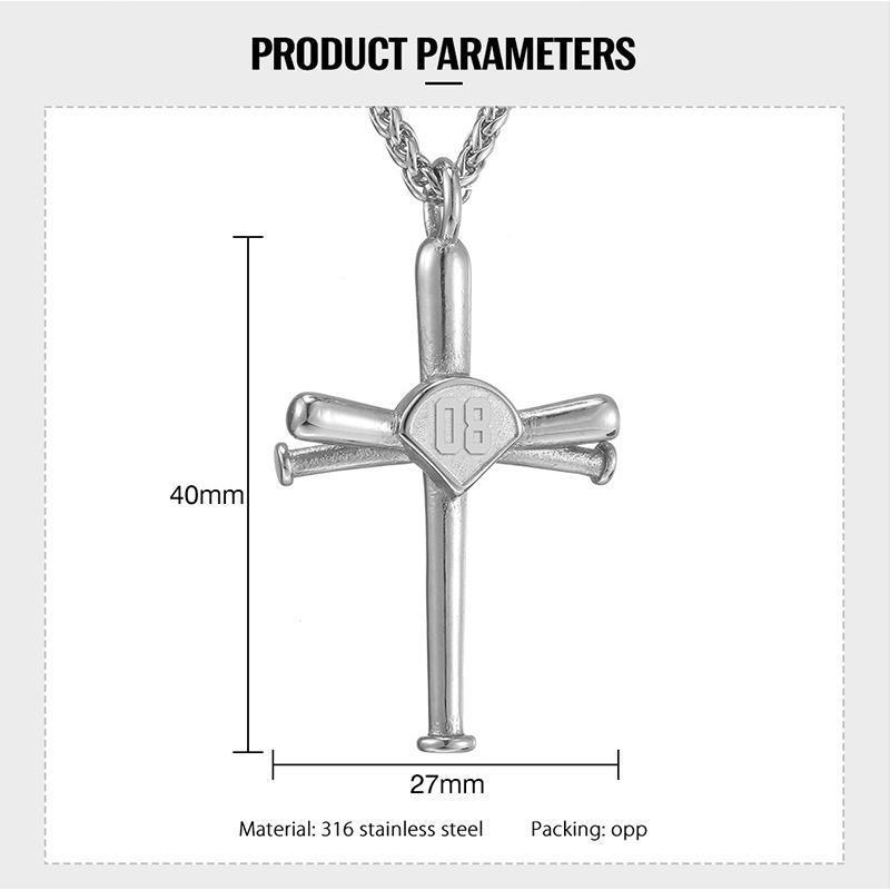 Titanium Steel Outdoor Baseball Bat Titanium Steel Cross Stainless Steel Baseball Number 0-99 Tide Accessories for Men and Women