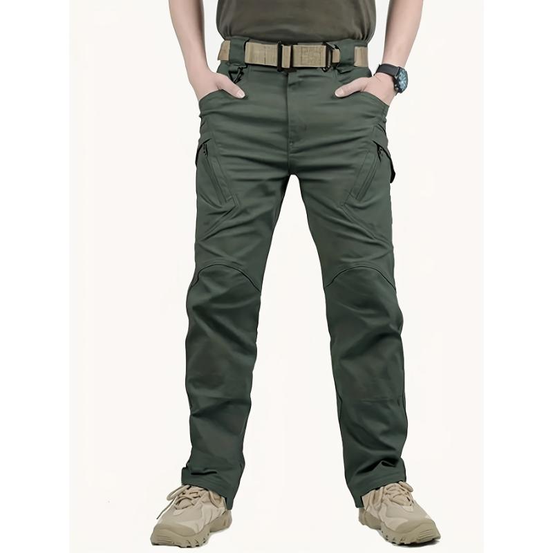 Men's Durable Cargo Pants, Men's Tactical Pants With Multi Pockets For Outdoor Hiking Camping, Spring Fall