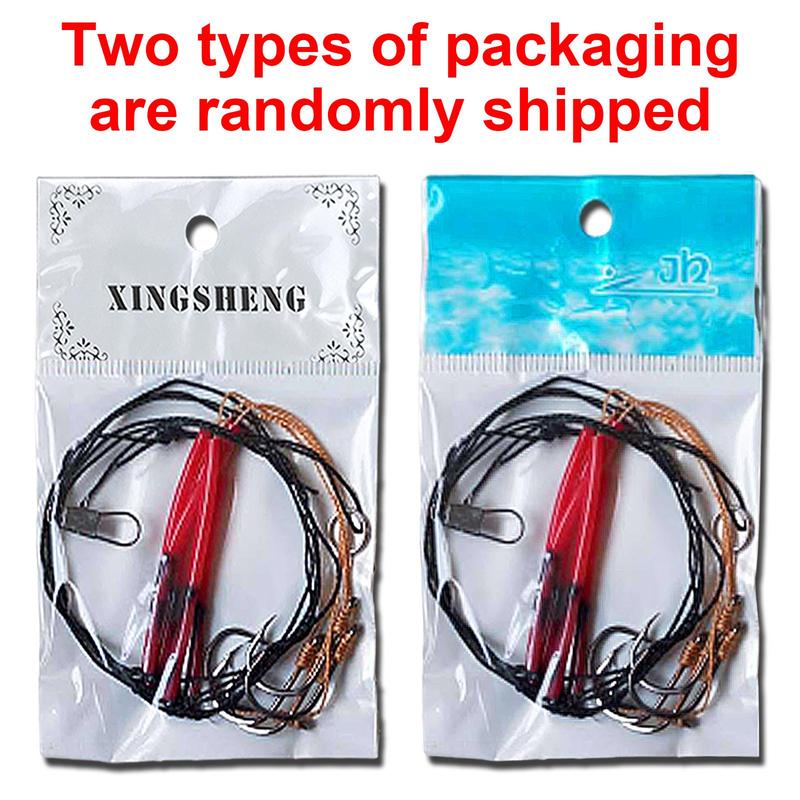 Random Color Anti-tangled Strong Fishing Hook Fishing Wire Set, Stainless Steel Leader Fishing Hook, Fishing String Rig with 5 Hooks, Anti Winding String Hook, Fishing Equipment, Fishing Gear, Christmas, Christmas Gift