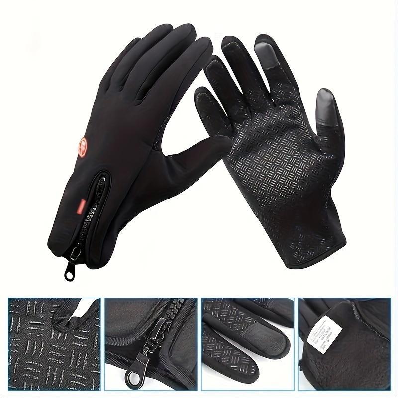 Winter Warm Gloves, 1 Pair Men's and Women's Outdoor Cycling Gloves, Waterproof & Windproof Touch Screen Gloves, Outdoor Warm Sports Gloves for Sports, Travel