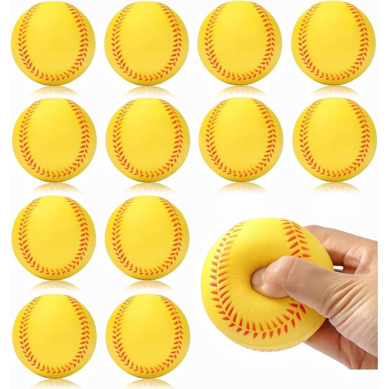 12 Pack Foam Baseballs Softballs Foam Training Ball for Beginners, 9 inch Practice Baseballs Tballs, Safe Throwing, Catching and Batting Practice