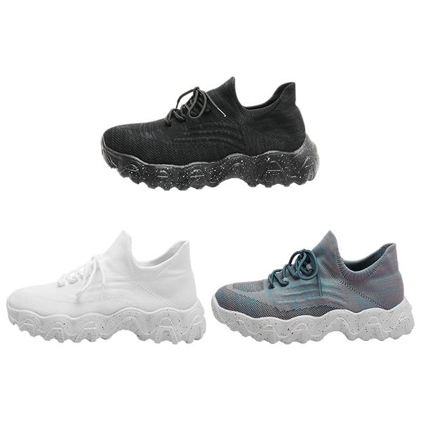 3 pairs Women's Low Top Lace-up Sneakers for Summer 2025, Ankle Socks and Knit Sports Running Shoes, Back To School Workout Sneakers for Fall Outfit